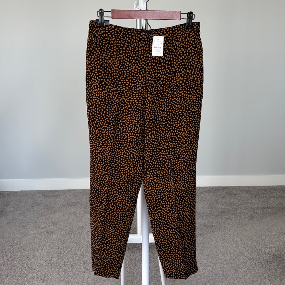 J. Crew Women’s Printed Jamie Pants in Black and Brown
